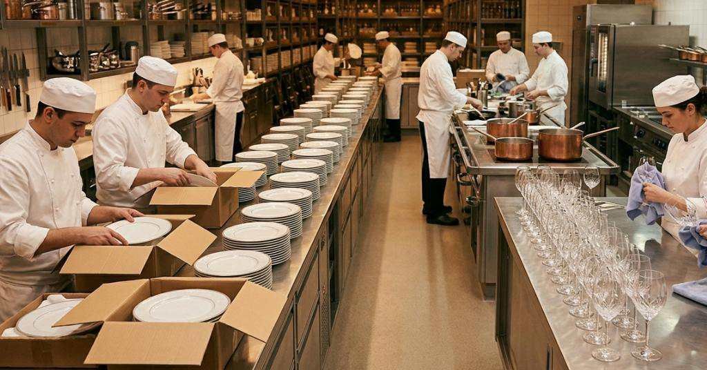 hotel opening tableware check list