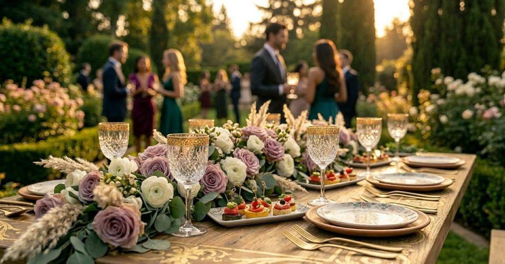 wedding dinnerware for outdoor