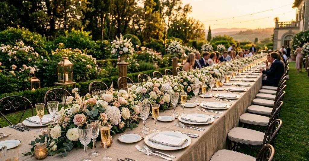 wedding dinnerware for outdoor
