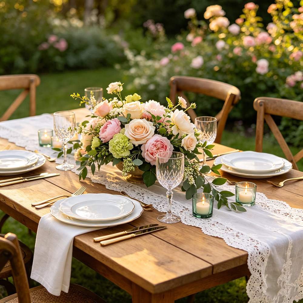 wedding dinnerware for outdoor