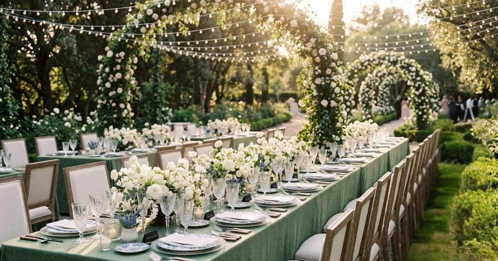 wedding dinnerware for outdoor