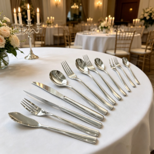 Nordic Minimalist Stainless Steel Cutlery Set - High-End Western-Style Knife, Fork, and Spoon Set for Home, Restaurants, and Hotels