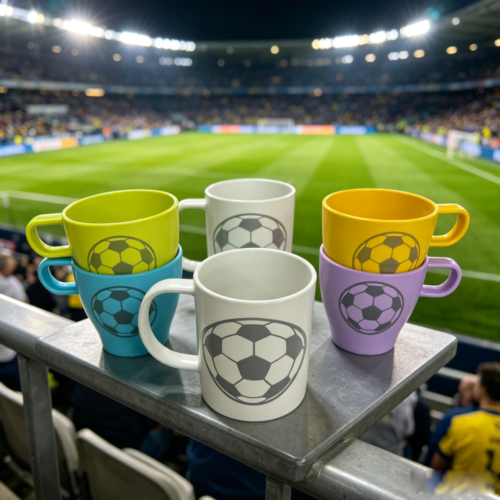 Creative Soccer-Themed Colorful Water Mug - Fan Peripheral, Event Commemorative Edition, Home/Office Mug