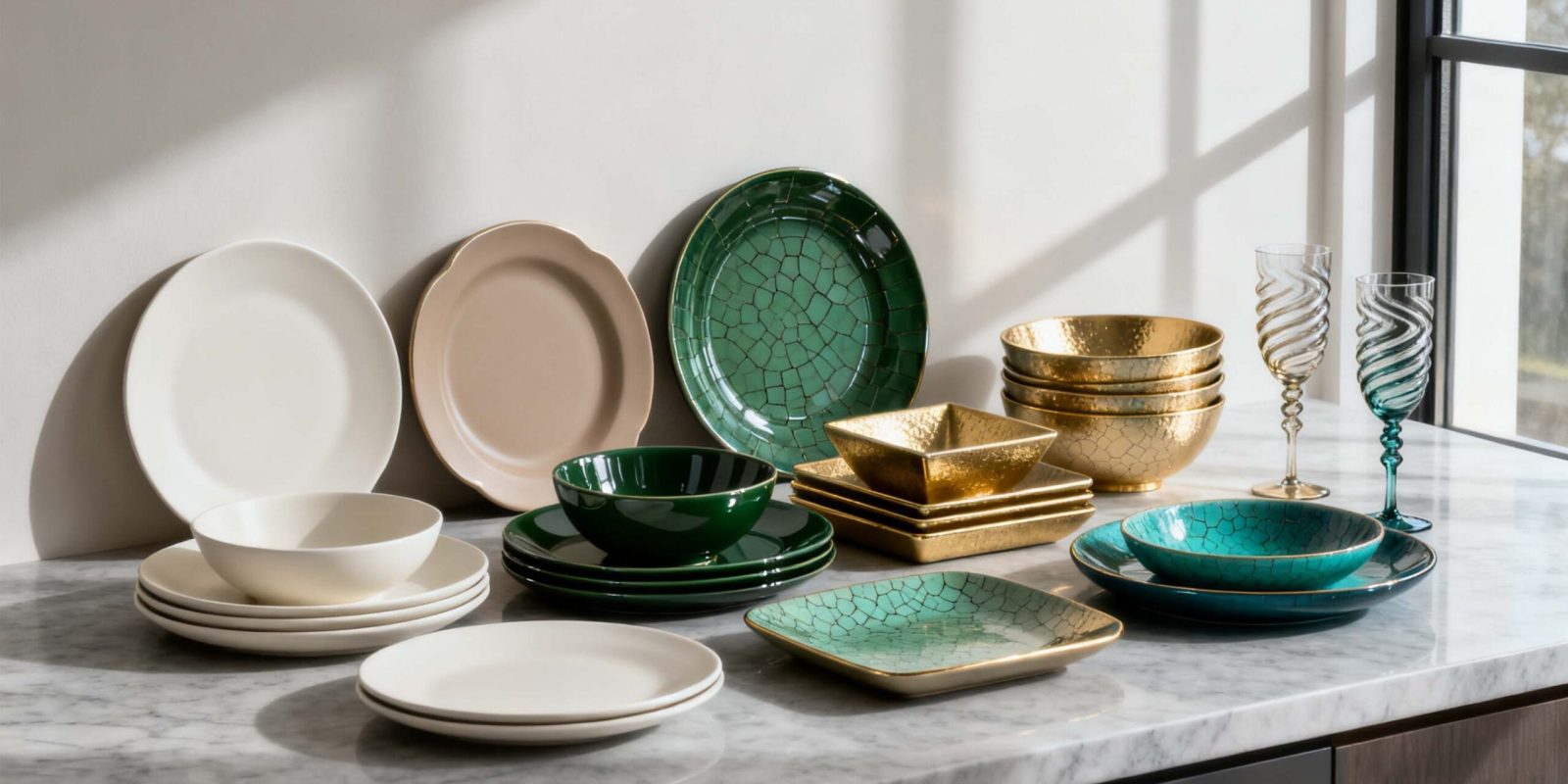 custom crockery in different color & glaze