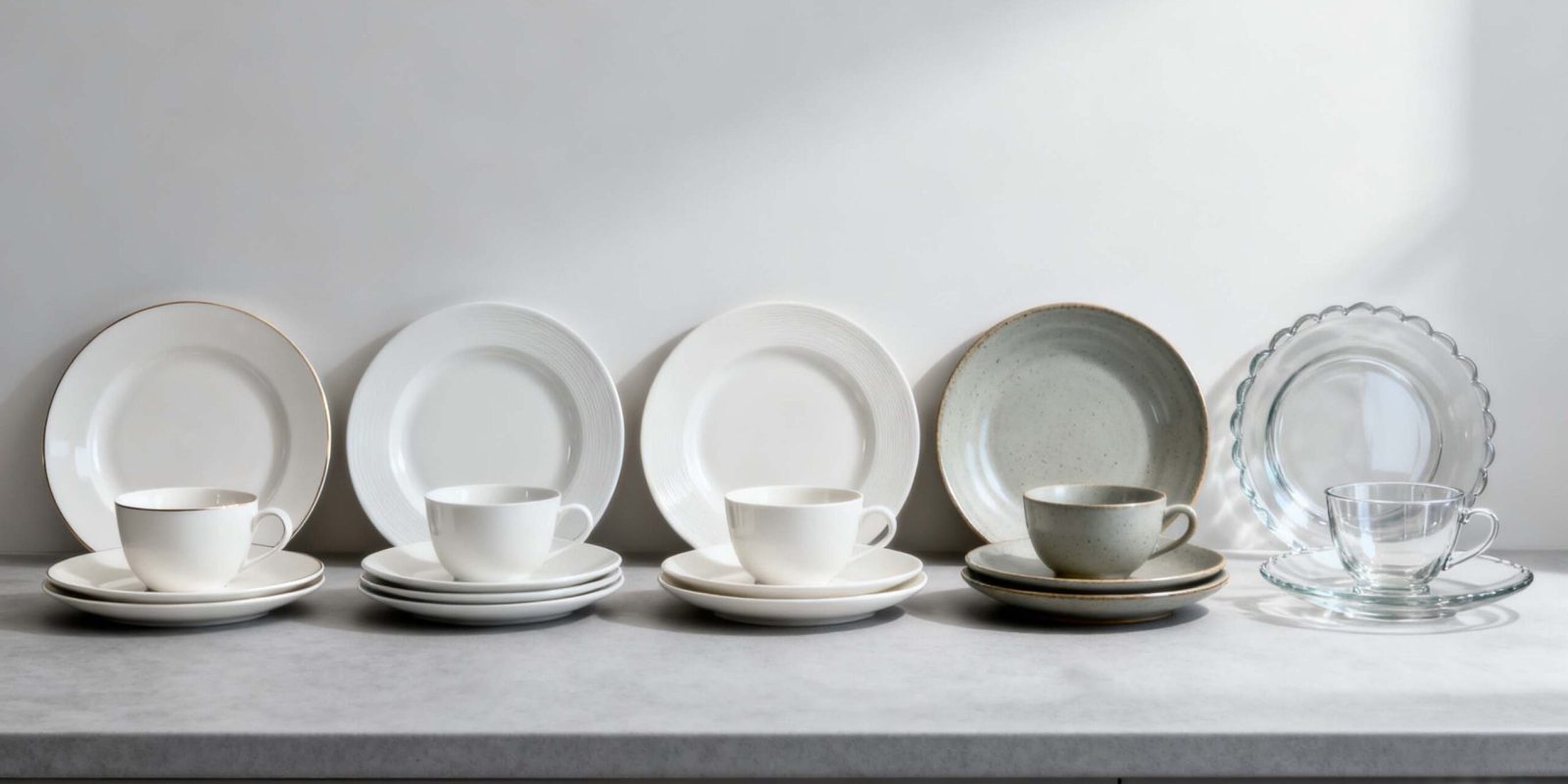 brett custom crockery with different materials