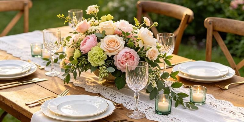 wedding dinnerware for outdoor