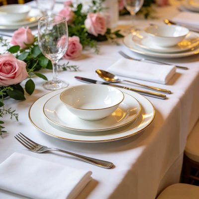 wedding dinnerware rental